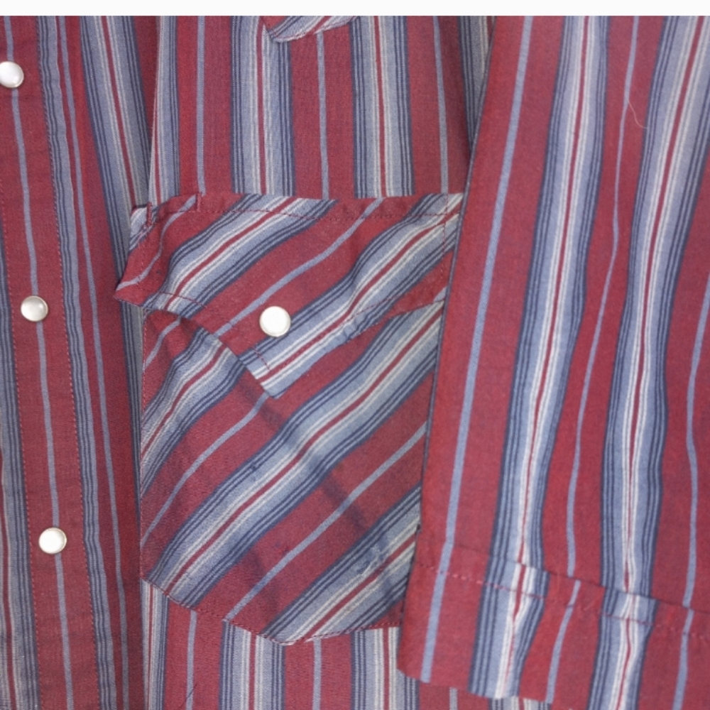 Plains Western Wear Big Mans Pearl Snap Button Down Shirt